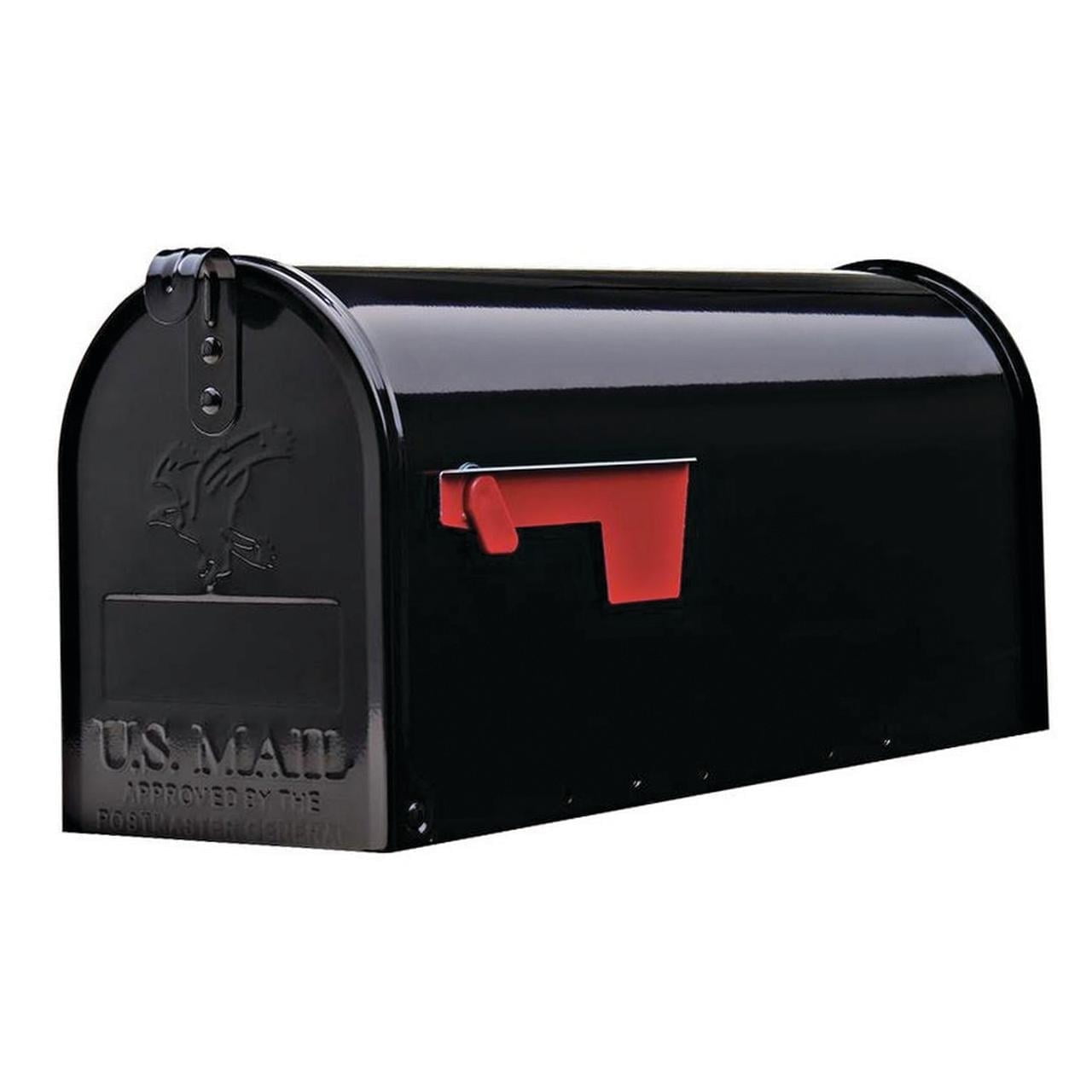 Special Lite Products Standard Textured Black Galvanized Steel Curbside Mailbox, Rust Resistant Powder Coated Finish