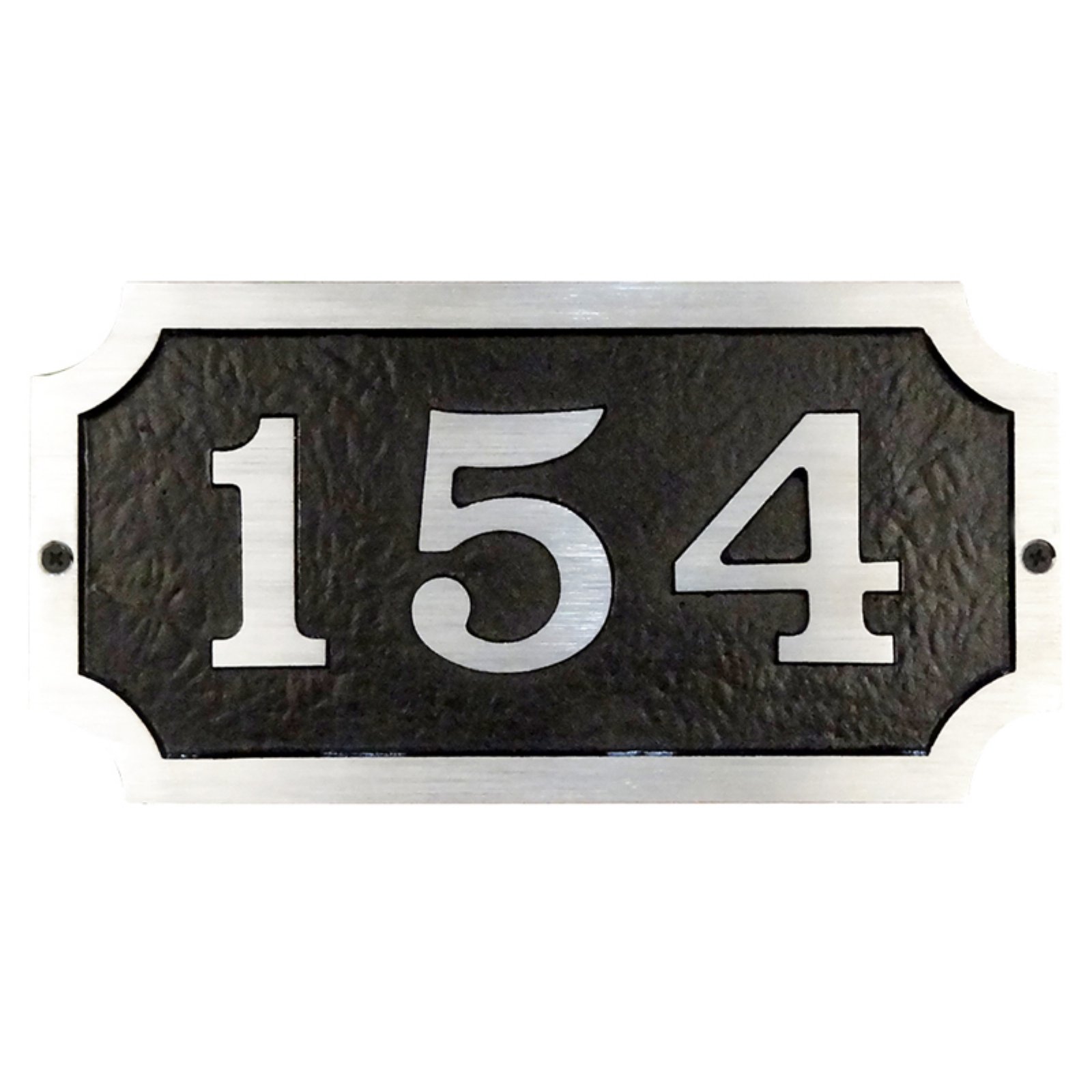Special Lite Products  Traditional Cast Aluminum Address Plaque with Brushed Aluminum Numbers - Black - image 1 of 2
