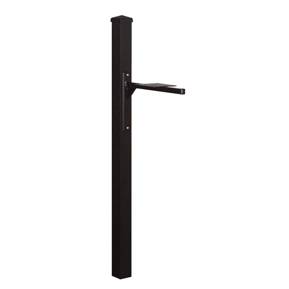 Special Lite Products Wellington Decorative Mailbox Post for Curbside Mailbox in Black Finish