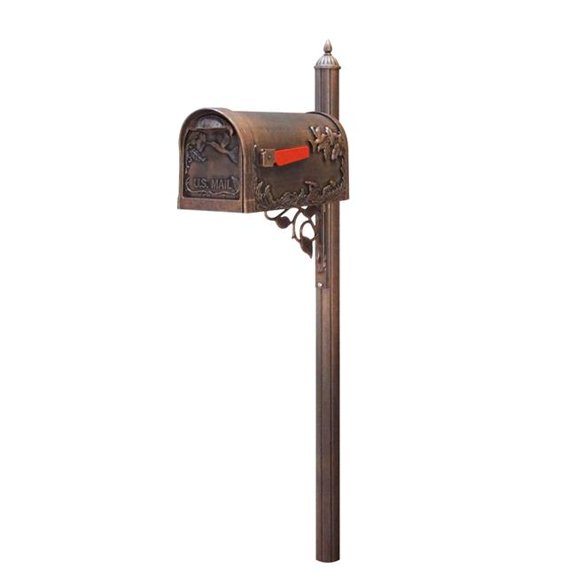 Special Lite Products Hummingbird Curbside Mailbox with Albion Mailbox Post