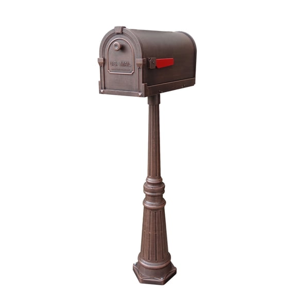 Savannah Curbside Mailbox with Tacoma Mailbox Post Unit
