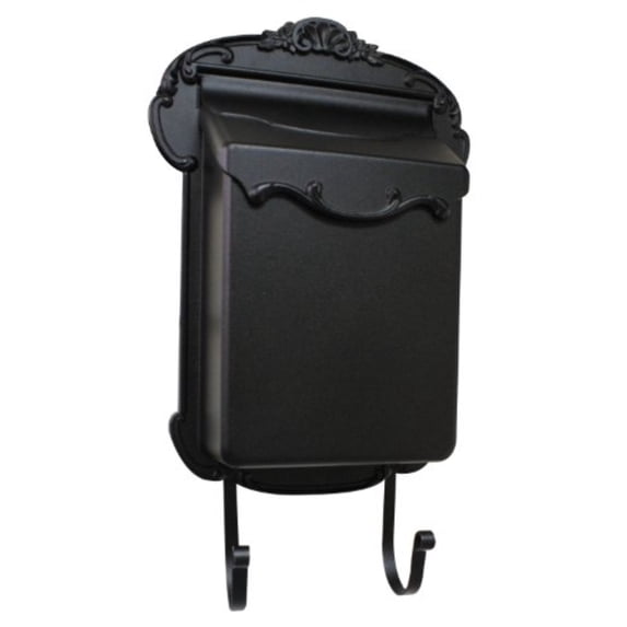 SVV-1013-BLK Victoria Vertical Mailbox Residential Wall Mount Aluminum Decorative Design Old World Dcor