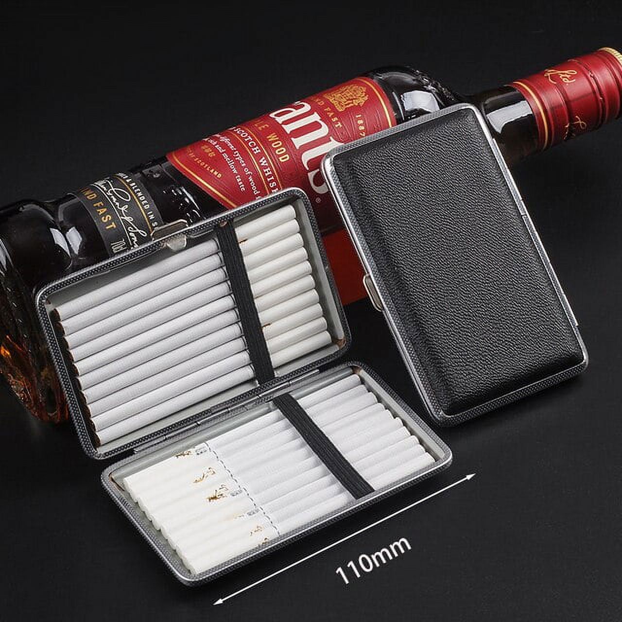 Special Long Smoke Box PU Leather Cigarette Case Cover 120mm Hand