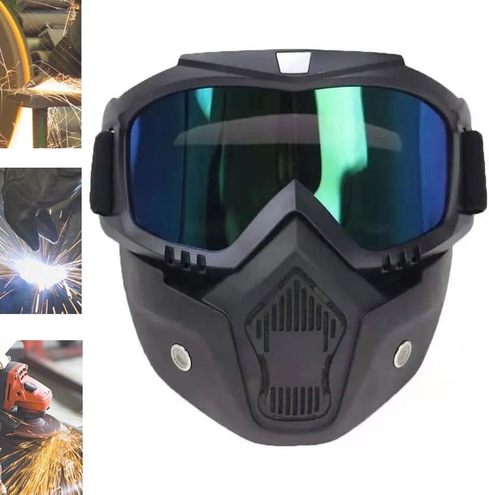 Special Mask for Welding and Cutting, Anti-Glare, Anti-Ultraviolet Radiation, Anti-Dust, Anti-Fog HD, Auto Darkening Welding Helmet, Large Viewing Welding Hood, Detachable