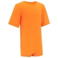 thumbnail image 1 of Special Needs Clothing Adults Popper Vest Short Sleeve Bodysuit with Crouch Snap Button, Adaptive Clothing for Adults with Special Needs, Supersoft Cotton Elastane Fabric, by Kaycey Orange, 1 of 7