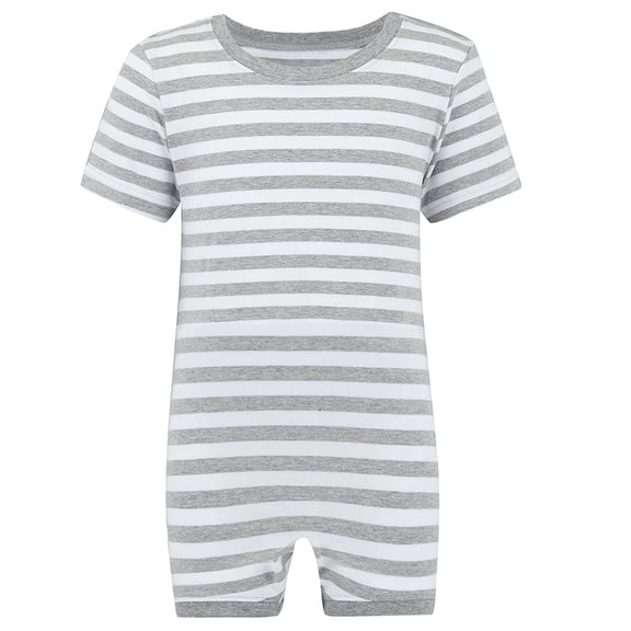 Special Needs Clothing For Older Children, 15-16 Yrs Old, Short Sleeve Bodysuit For Boys And Girls By Kaycey, Grey-White