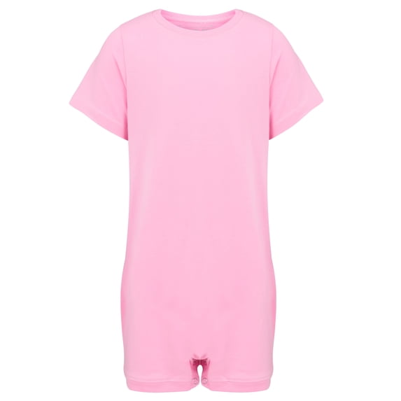 Special Needs Clothing For Older Children, Short Sleeve Bodysuit For Boys & Girls By Kaycey, Pink, 11-12 Years Old