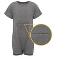 thumbnail image 1 of Special Needs Clothing with Tube Access For Older Children, Short Sleeve Bodysuit For Boys & Girls By Kaycey, Grey, 7-8 Years Old, 1 of 9