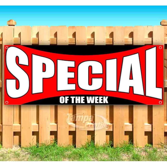Special Of The Week 13 oz Vinyl Banner With Metal Grommets