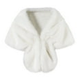 thumbnail image 1 of Special Offer! Beshee Shawl Wraps for Women Fashion Elegant Bridal Wedding Faux Plush Long Shawl Stole Wrap Scarf Keep Warm Clothing Accessories Scarf Poncho Sweaters for Women, 1 of 3
