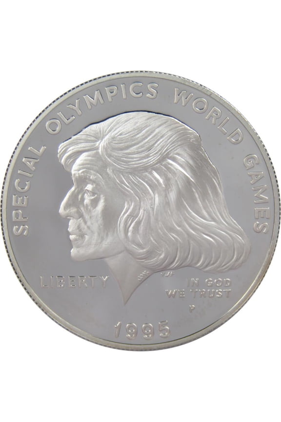 Special Olympics Games Commemorative 1995 P 90% Silver Dollar Proof $1 Coin