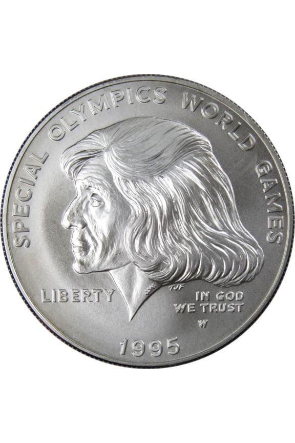 Special Olympics Games Commemorative 1995 W 90% Silver Dollar BU $1 Coin