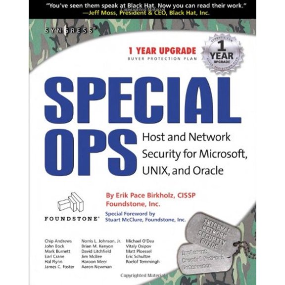 Pre-Owned Special Ops: Host and Network Security for Microsoft, Unix, and Oracle (Paperback) 1931836698 9781931836692