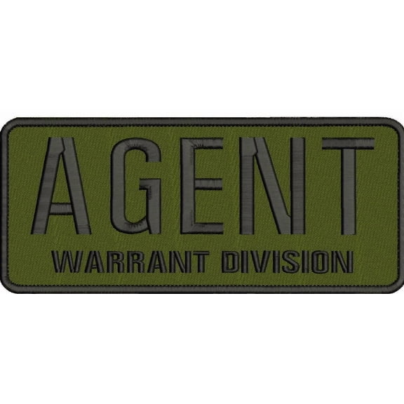 Special Patches Hook On Back Patches for Uniform for Agent W Division Embroidery Patch 4X10 Hook On Back Od Green/Black Mod-XC9-DF327
