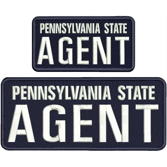 Special Patches Hook On Back Patches for Uniform for Pennsylvani State Agent Emb Patch4X10 And 3X6Hook On Back Navy Blue/White Mod-XC9-DF505