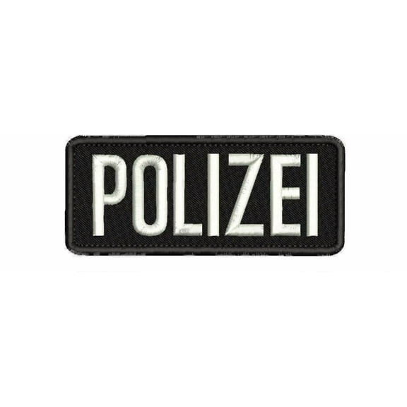 Special Patches Hook On Back Patches for Uniform for Polizei Embroidery Patch 2X5 Hook On Back Mod-XC9-DF4596