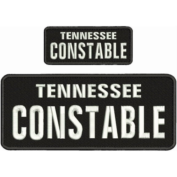 Special Patches Hook On Back Patches for Uniform for Tennessee Constable Embroidery Patches 4X10 And 2X5Hook On Back Blk Mod-XC9-DF5377