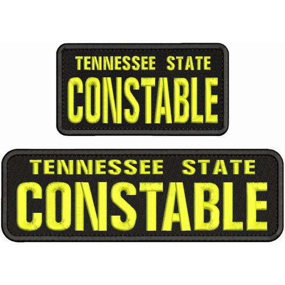 Special Patches Hook On Back Patches for Uniform for Tennessee S Constable Emb Patch 3X10 And 3X6 Hook On Back Yellow On Black Mod-XC9-DF1702