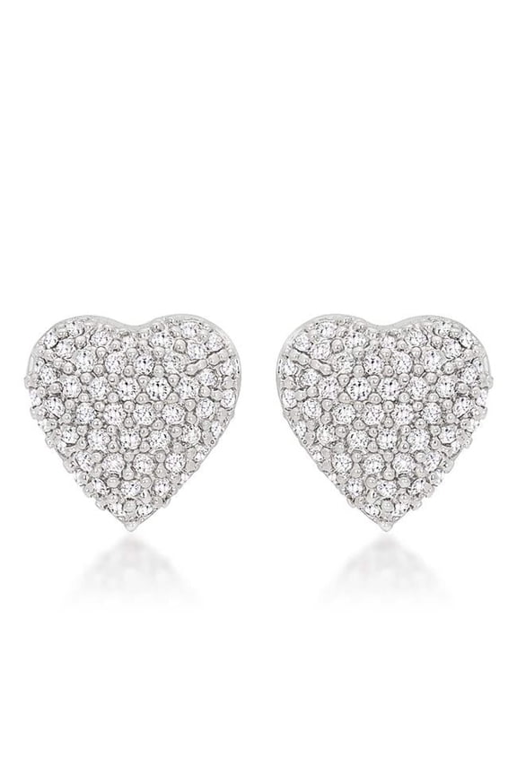 Special Pave Heart Earrings