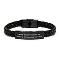 thumbnail image 1 of Special Personal care aide Gifts, Never Underestimate the Power of a, Useful Holiday Braided Leather Bracelet Gifts For Friends, , Personalized bracelet, Caregiver gift, Nurse gift, Medical alert, 1 of 1