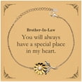 thumbnail image 1 of Special Place in My Heart Sunflower Bracelet for Brother-In-Law, Unique Engraved Gift for Christmas, Birthday, and Graduation, 1 of 5