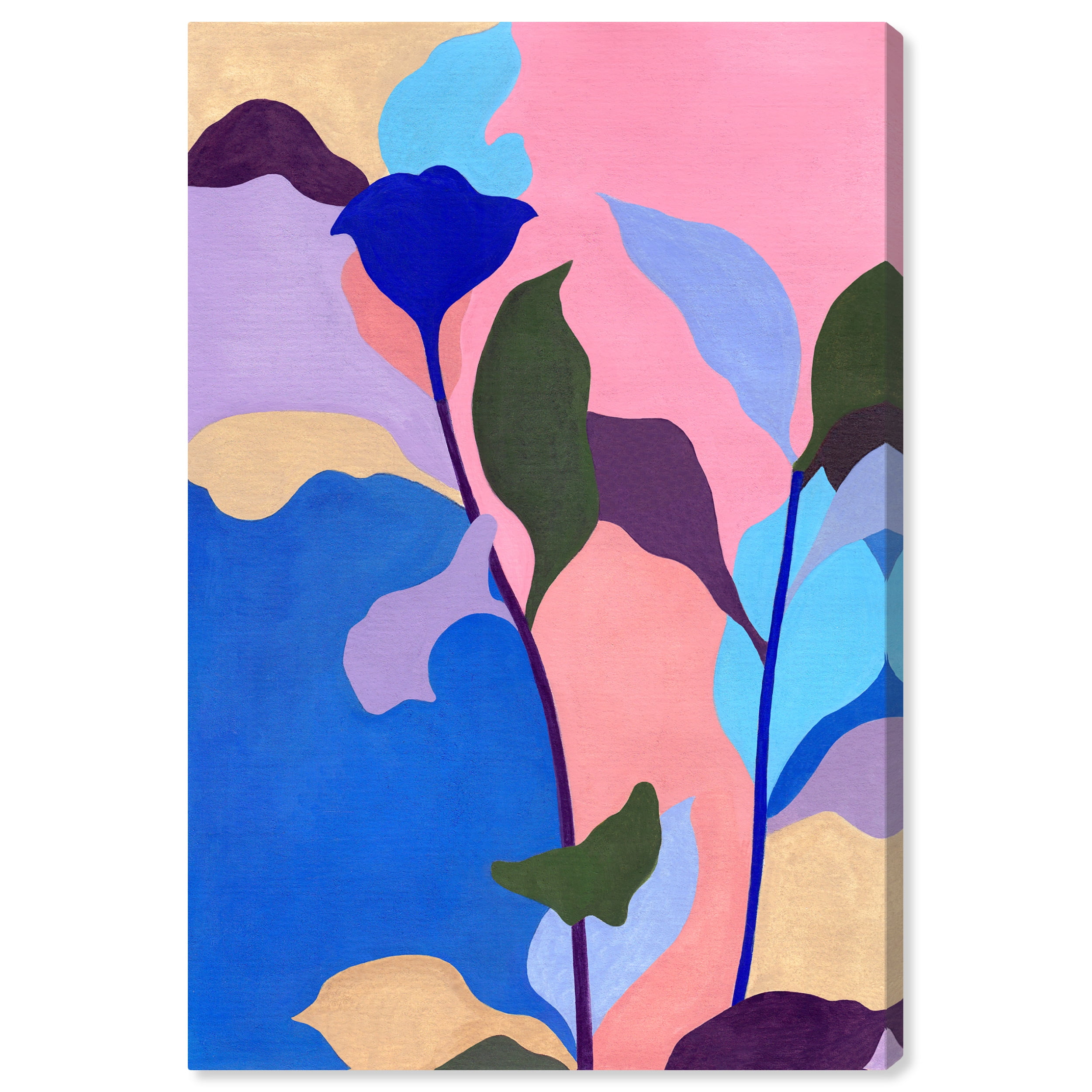 Special Plants Delivery Floral and Botanical Wall Art Print Blue 24x36