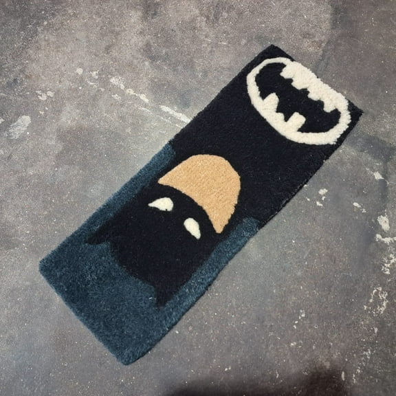 Special Rugs "Hand-Tufted Batman Logo Mat – Iconic Bat-Signal Decor"