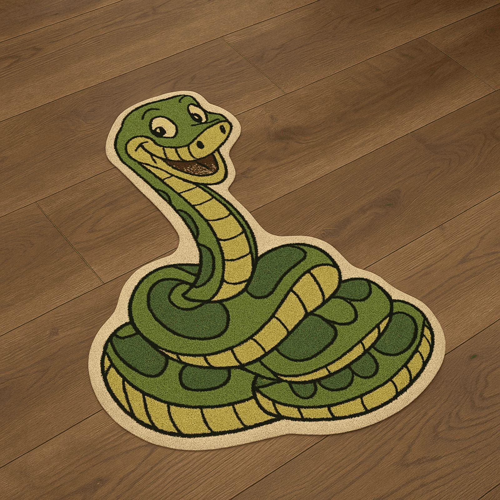 Small Snake Rug Special Rugs Hand-Tufted Green Snake Design Rug, Rug for Home Decor ...
