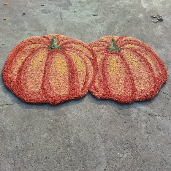 Special Rugs Pumpkin Shaped Rug – Soft Hand Tufted Fall Accent for Living Rooms & Entryways"