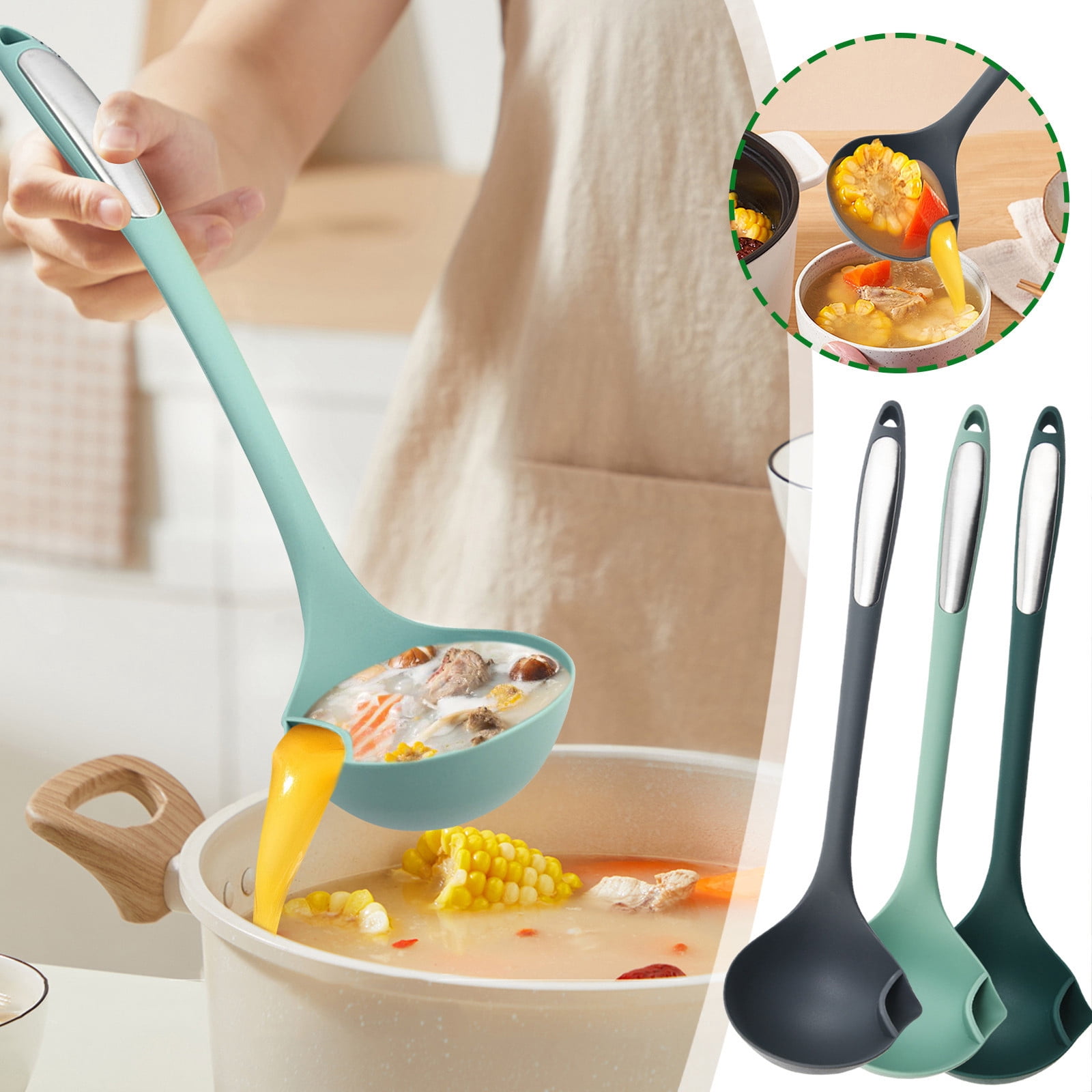 Special Savings, Non-Stick Oil Filter Spoon, Flexible Spatula, Heat ...