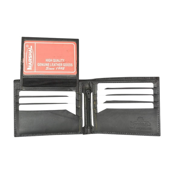 Special Series Crocodile Pattern Bifold Mens Leather Wallet with Removable Flap 2 ID Windows 5582 CF