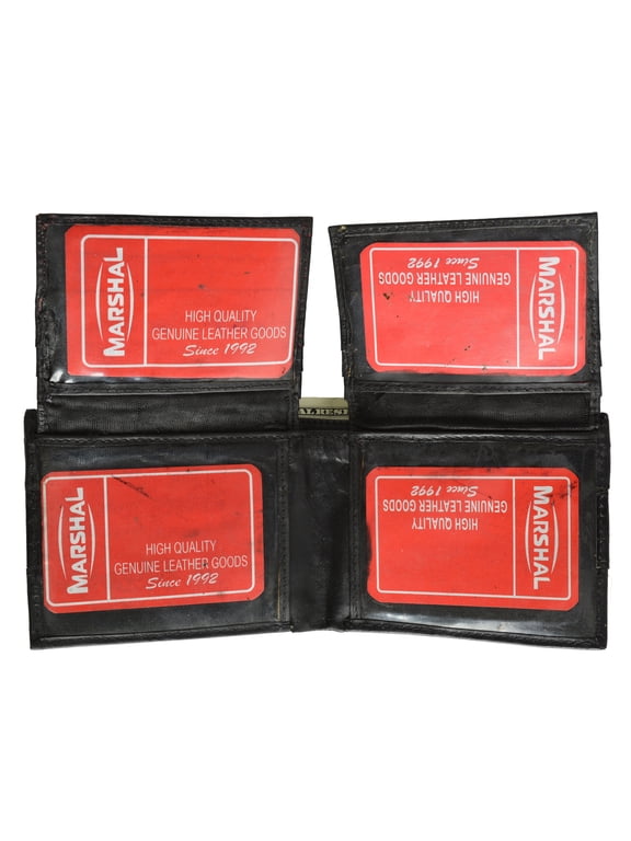 Special Series Genuine Leather Mens Double Flap Up 4 ID Windows Bifold Wallet 5532 CF (C) Tan