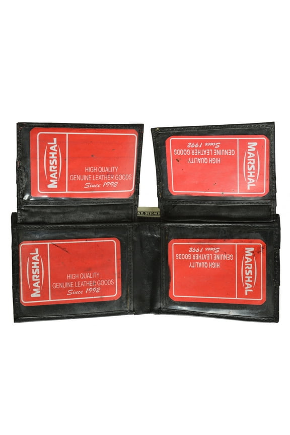 Special Series Genuine Leather Mens Double Flap Up 4 ID Windows Bifold Wallet 5532 CF (C) Tan