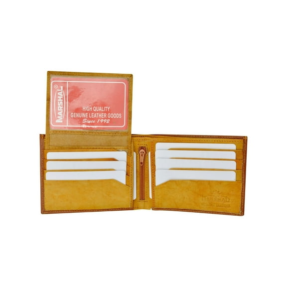 Special Series Ostrich Pattern Mens Leather Removable ID Flap Bifold Wallet 5562 CF