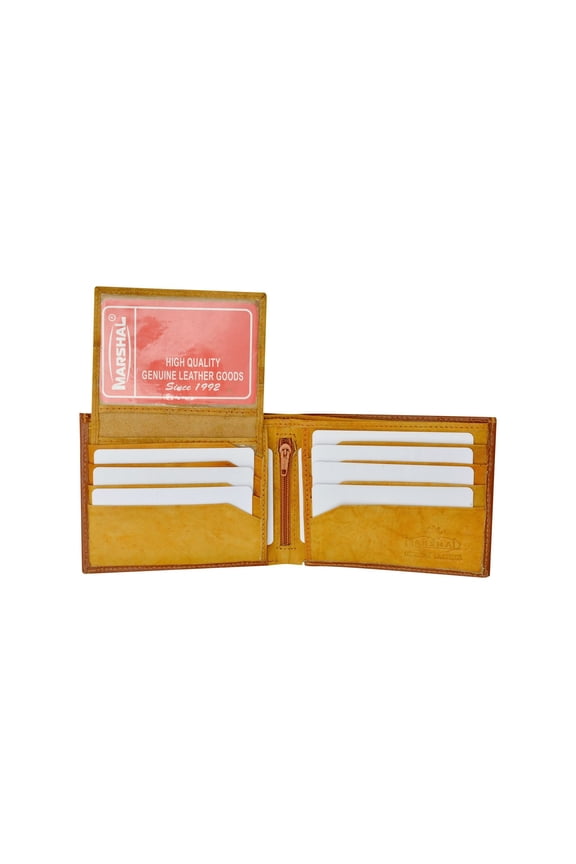 Special Series Ostrich Pattern Mens Leather Removable ID Flap Bifold Wallet 5562 CF