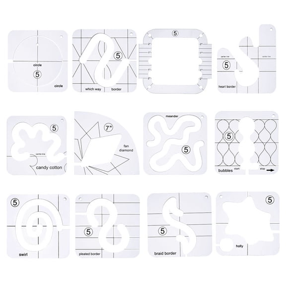 Special Shaped Acrylic Sewing Ruler Sample for DIY Sewing Patchwork Tool Sewing Pattern Home Sewing Ruler