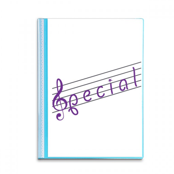 Special Staff Spectrum Musical Symbol Book Sheet Protectors Portfolio Binder Folder