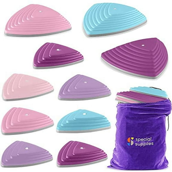 Special Supplies 10 Stepping Stones for Kids Indoor and Outdoor Balance Blocks Promote Coordination, Balance Strength Child Safe Rubber, Non-Slip Edging (Unicorn)