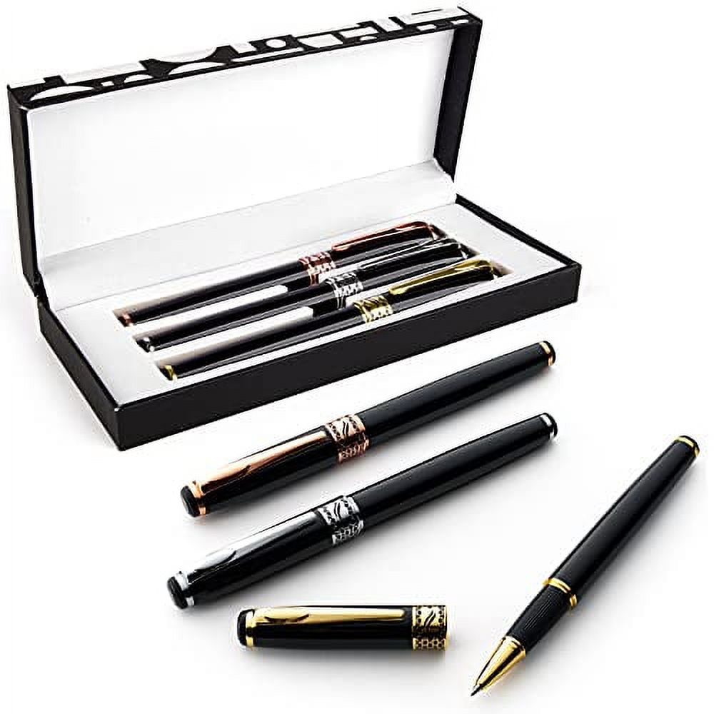 Special Supplies 3 Pack Weighted Pens for Hand Tremors, Low Dexterity, Poor Grip Strength, and Parkinson?s Patients, Writing Aid for Kids and Elderly Adults, Storage Box Included