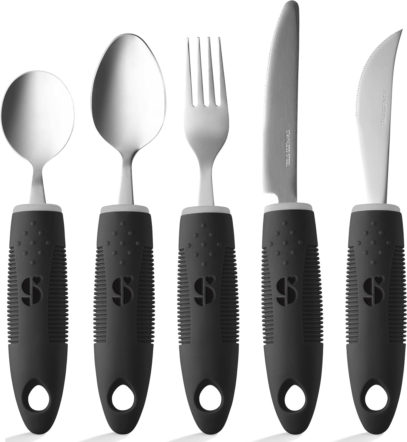 Special Supplies Adaptive Utensils (5Piece Kitchen Set) Wide, Non