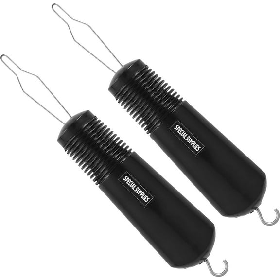 Special Supplies Button Hook (2 Pack) Wire Loop Pull Through - Shirt, Dress, Collar - Non-Slip, Ribbed Grip for Seniors, Arthritis Sufferers - Wide Gripper, Puller Dressing Aid (Universal)