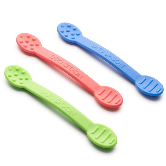 Special Supplies Duo Spoon Oral Motor Therapy Tools  BPA-Free Silicone Utensils for Babies & Toddlers  Feeding Therapy Tools for Self Feeding (3 Pack)