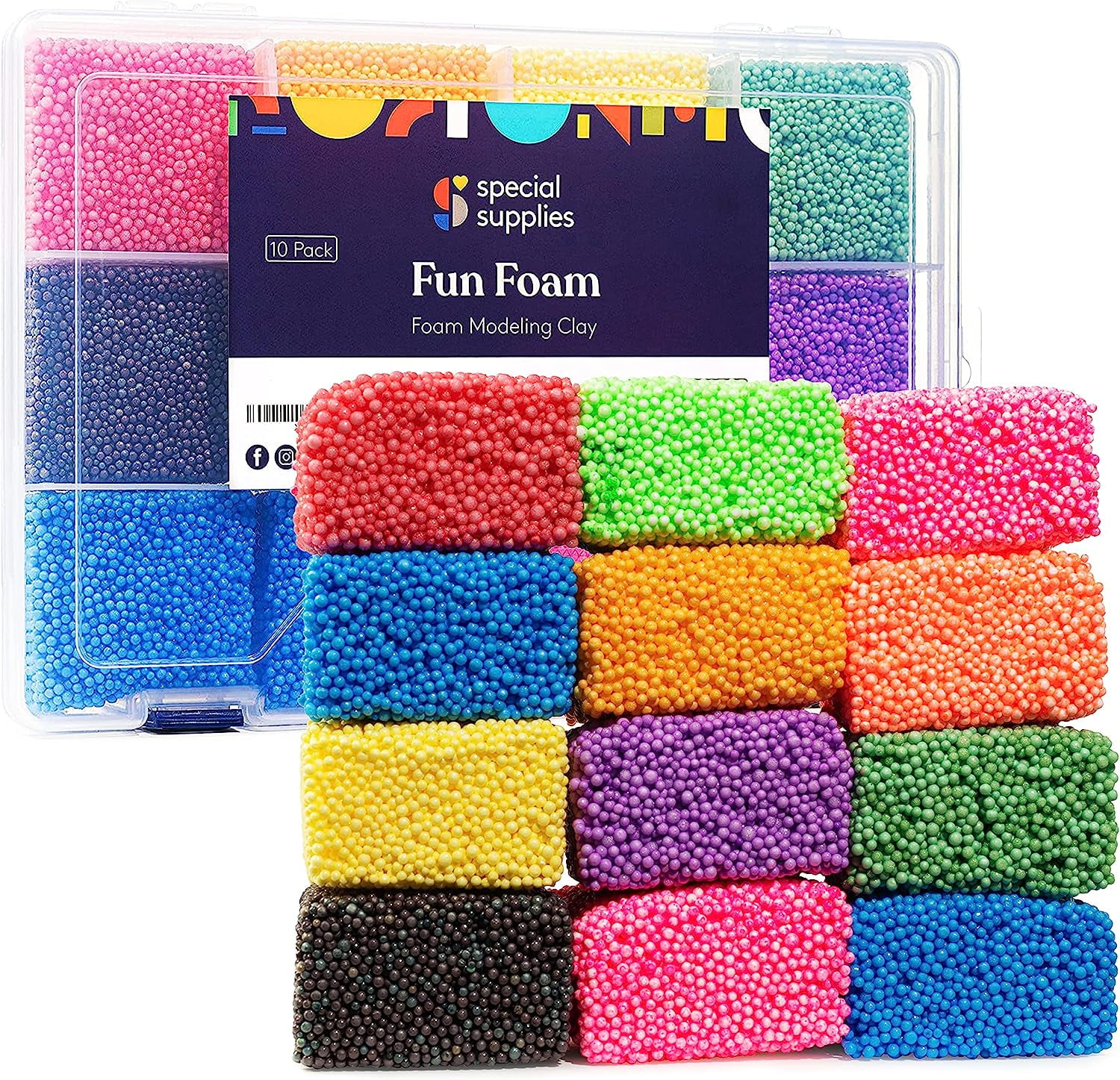  MiKoom Floam 6 PCS Foam Clay Fun Foam for Toddlers Update  Bright Colors Giant Foam Beads Play Kit for Kids, Classroom Educational  Activity Toys Arts Crafts for Boys Girls : Toys