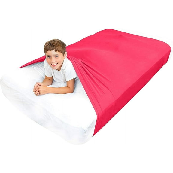 Special Supplies Sensory Bed Sheet - Compression Alternative, Breathable & Stretchy (Red, Twin)