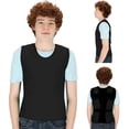 thumbnail image 1 of Special Supplies Sensory Compression Vest Deep Pressure Comfort for Autism, Hyperactivity, Mood Processing Disorders, Breathable, Form-Fitting, Kids and Adults (Black, Large 24x42 inches), 1 of 9