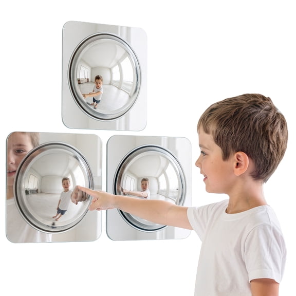 Special Supplies Sensory Wall Mirror for Kids, Use in Home or School, Easy to Clean (Pack of 3)