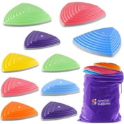 Special Supplies Stepping Stones for Exercise & Balance Coordination Set of 10 for Kids and Adults
