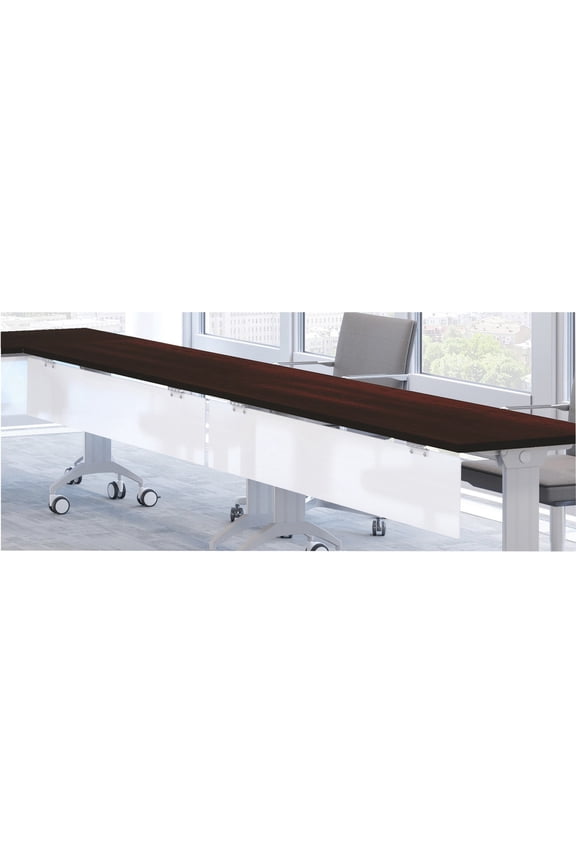 59" Tabletop Acrylite Modesty Panel - 59" Length x 10" Height - Acrylic - Frosted White