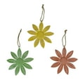 thumbnail image 1 of Special T Imports 9 inch Red Yellow Green Metal Flower Wall Hanging Sculpture (Set of 3), 1 of 5