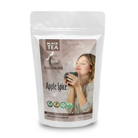 Special Tea Apple Spice Black Tea, Loose Leaf 20 Tea Bags